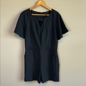 Banana Republic Black Jumpsuit V-Neck Short Sleeve